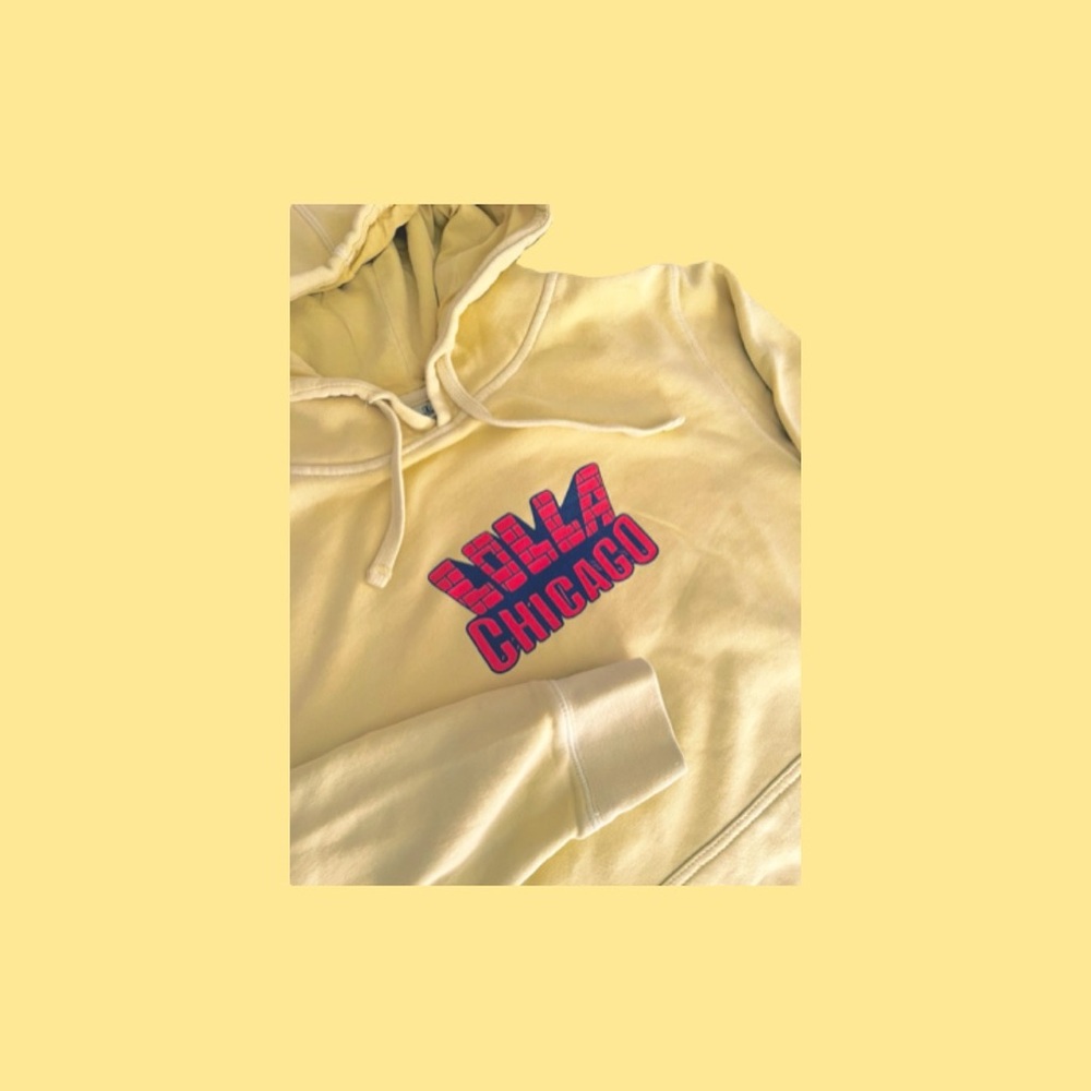DINO VS ROBOT YELLOW LOLLAPALOOZA HOODIE